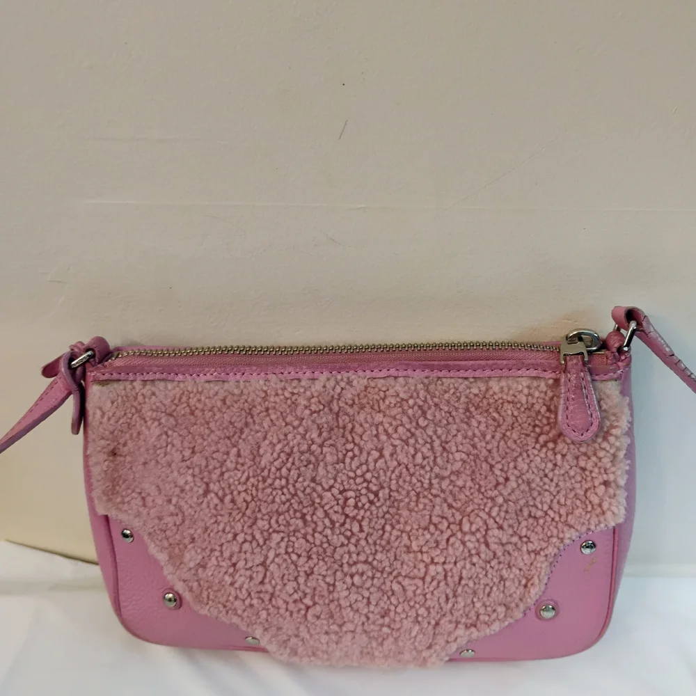 Pink Shearling Crossbody Bag - Picture 5 of 13